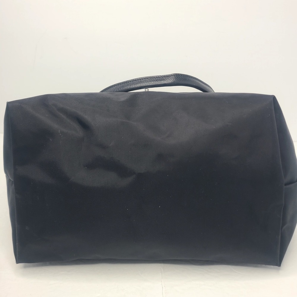 LONGCHAMP LE PLIAGE Tote Travel Shoulder Bag Nylon Embroided Handbag Black Large - Picture 10 of 11
